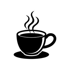 cup of coffee with steam   break time or energy 