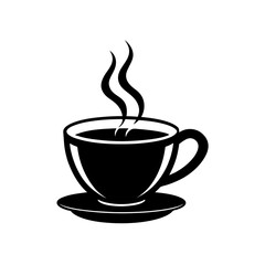 cup of tea with steam   calm or refreshment symbol 