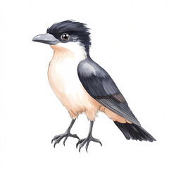 A detailed illustration showcasing a vibrant bird in a natural setting.