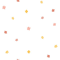 cute flower doodle seamless pattern