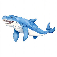 A stunning digital illustration of a shark showcasing its predatory nature in the ocean.