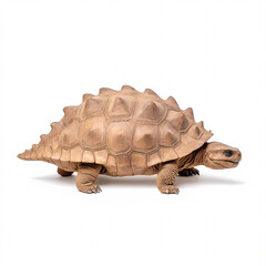 A tortoise navigates its environment showcasing its unique features and natural behavior.