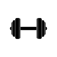dumbbell in simple style   fitness or gym icon on .svg