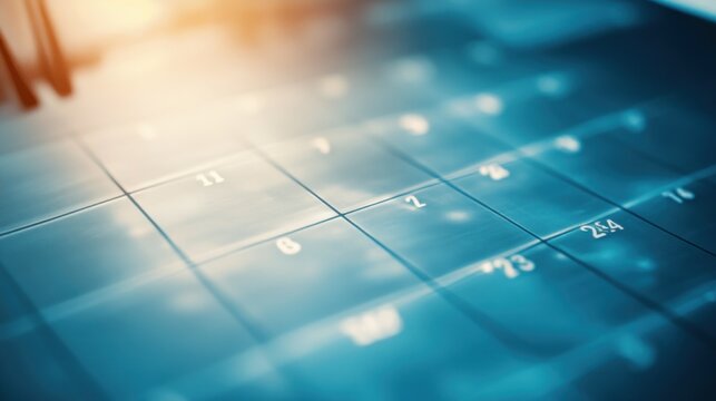 Blurred Calendar Grid