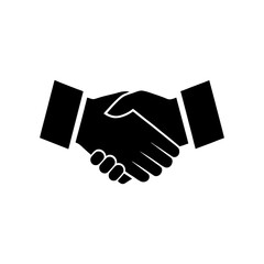 handshake silhouette   trust or partnership icon