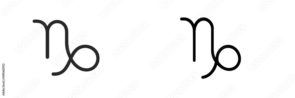 Aufkleber unique representations of the capricorn zodiac symbol in contrasting styles showing creativity and a