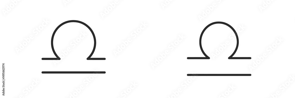 Poster symbol of libra representing balance and harmony in astrological context