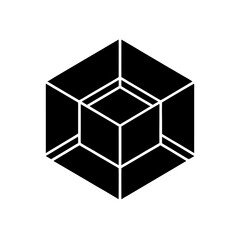isometric cube stack   structure or 3d concept ico