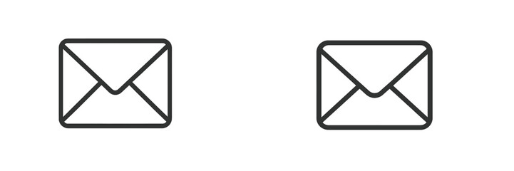 Two simple envelope icons representing email communication in digital design