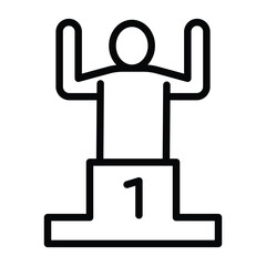 First Position line icon , vector, pixel perfect, illustrator file 
