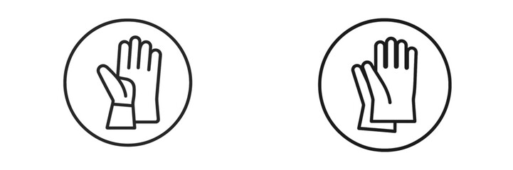 Obraz premium Stylized icons of hands wearing gloves suitable for various applications and contexts