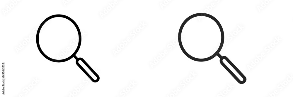 Leinwandbilder different styles of magnifying glass icons placed side by side for comparison in a digital design co