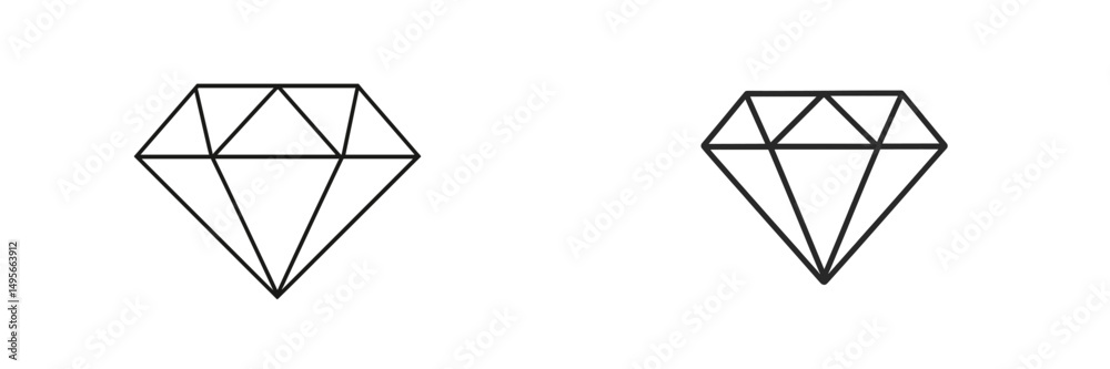 Fototapete two minimalist diamond shapes displayed in a simple monochromatic design for artistic and branding p