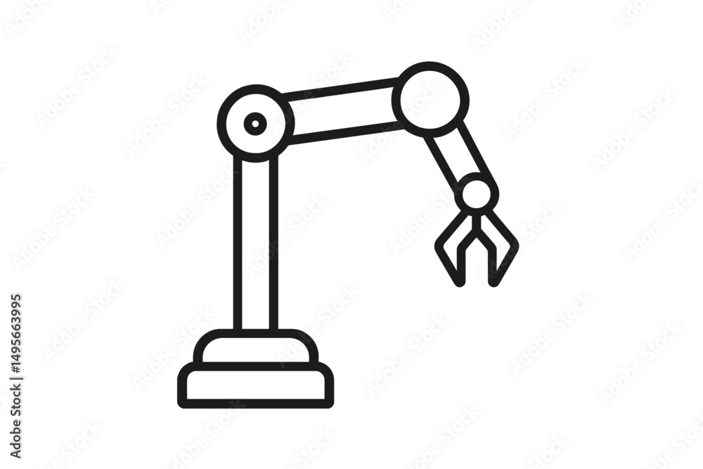 Poster industrial robotic arm designed for automation in manufacturing processes