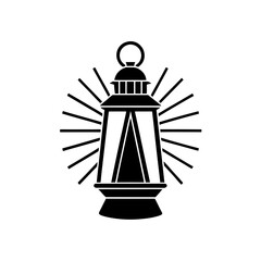 lantern with light rays   guidance or pathfinding