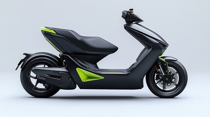 Modern electric scooter, sleek design (1)