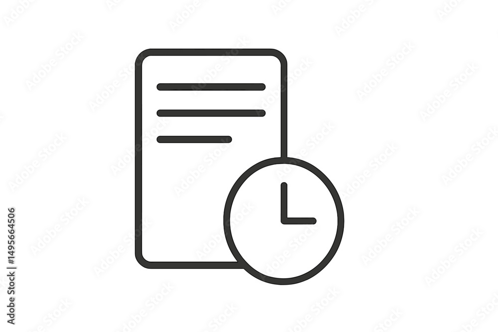 Poster document with time indication helps organize tasks efficiently during work hours