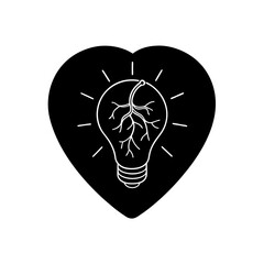 lightbulb inside heart   emotional intelligence 