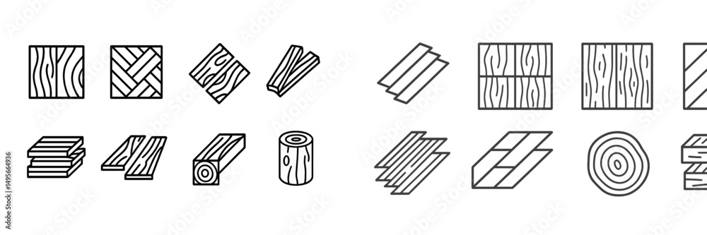 Poster Wood texture illustrations featuring various patterns and styles for design projects in graphic design
