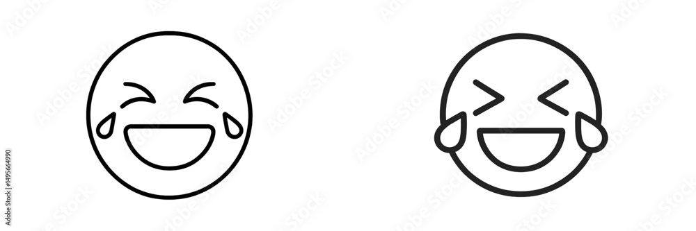 Poster two smiles conveying joy and laughter in a simple, minimalistic design