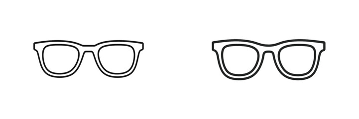 Fototapeta premium Different styles of eyeglasses showcasing modern trends in eyewear design and aesthetics