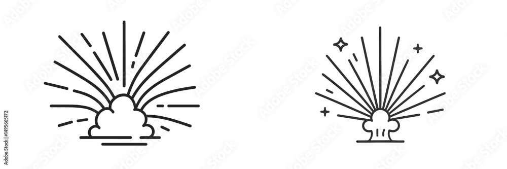 Leinwandbilder explosion graphic illustrating dynamic energy and movement during a burst of activity in a minimalis