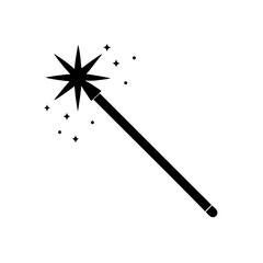 magic wand with sparkles   enchantment or spellcas.svg