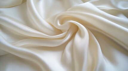 Obraz premium Luxurious White Silk Fabric Texture for Elegant Background Design