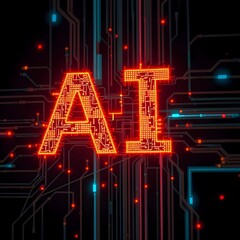 AI abstract background text