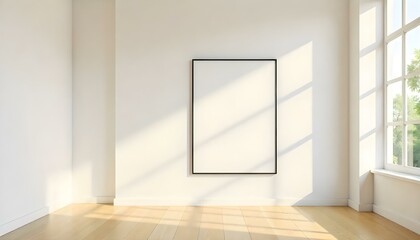 empty room with window and curtains