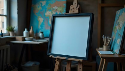easel with a picture frame