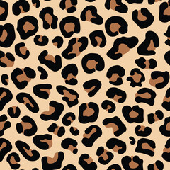 leopard print seamless pattern, wild cat skin texture, fashion leopard spots design