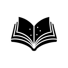 open book with glowing pages   knowledge and story.svg