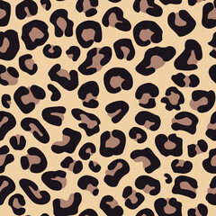 
leopard pattern vector illustration seamless skin texture