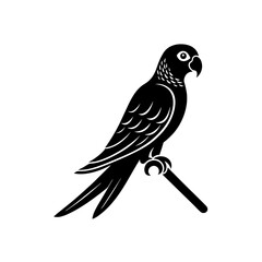 parrot on perch   tropical or exotic pet symbol  .svg