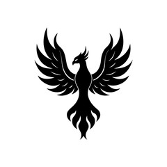 phoenix rising with flame feathers   rebirth or le.svg