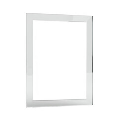 Fototapeta premium Clean, white frame with blank canvas; ideal for art, photos, or presentations in minimalist decor