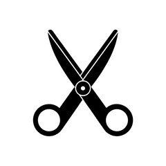 scissors with cut line   diy or crafting symbol  .svg