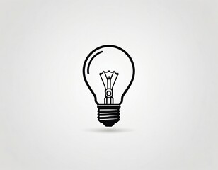 Illuminating Idea: A minimalist, photorealistic depiction of a light bulb, symbolizing innovation, insight, and creativity, perfect for illustrating concepts of thought. Ai generated image