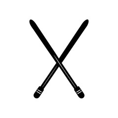 skis crossed with poles   winter sport symbol  .svg