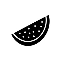 slice of watermelon with seeds   summer snack icon.svg