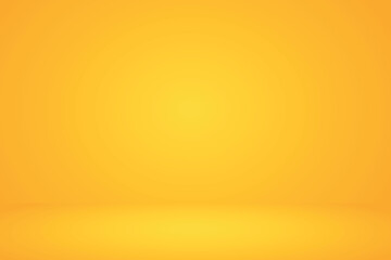 Yellow background abstract with Gradient in empty room studio, Yellow empty room studio gradient used for background. Eps10