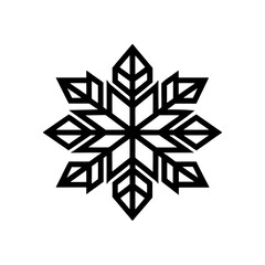 snowflake with geometric pattern   winter season