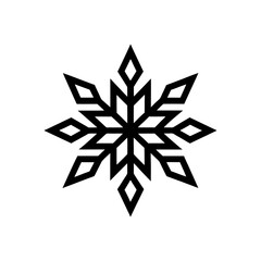 snowflake with sharp edges   winter season icon  .svg