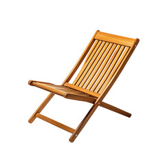 Advanced Lightweight Wooden Beach Chair with a Mode Isolated on Transparent Background