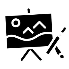 Painting line icon style