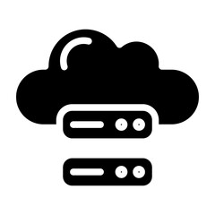 Cloud Server line icon style