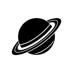 stylized planet with rings  saturn    astronomy 