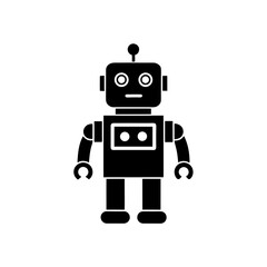 toy robot with simple face   retro or fun gadget 