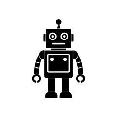 toy robot with simple face   retro or fun gadget 